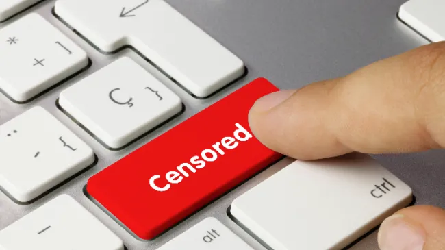 censor on keyboard